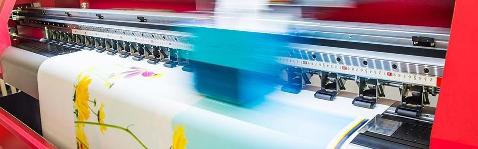 Large format printer at work